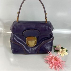 Maxx New York Leather Purple Bag Purse  !